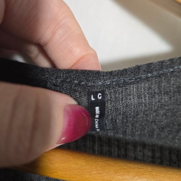 Out From Under Thin Knit Y2K Henley Top Large Casual Capsule y2k Basic Waffle - Picture 4 of 5